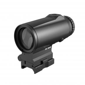 Hert Dot BL530 5X 30mm Tactical  Magnifier with Flip‑to‑Side Quick Detach Mount, Multi‑Coated High‑Transmission Glass, Nitrogen Purged Shockproof 1000Gs 6061 CNC Aluminum Matte Black Adjustment per cl